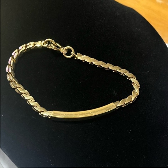 Gold-Tone Engravable Chain Bracelet w/Clasp - Picture 8 of 10